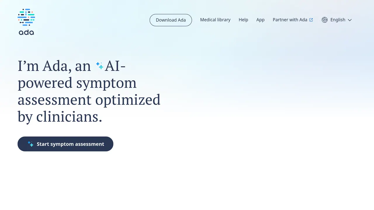 Screenshot of Ada Health