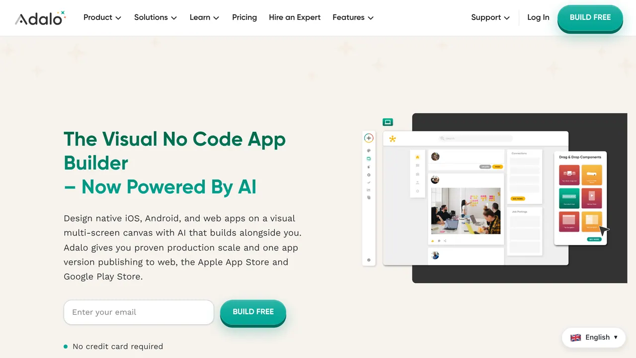 Screenshot of Adalo