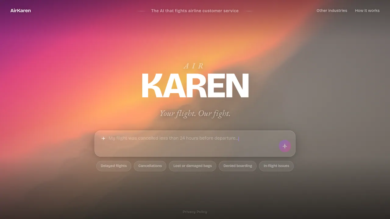 Screenshot of AirKaren