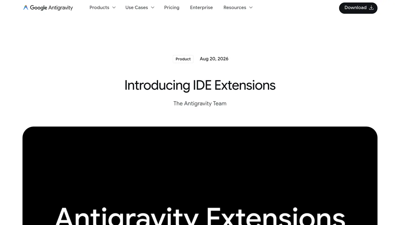 Screenshot of Antigravity IDE Extensions
