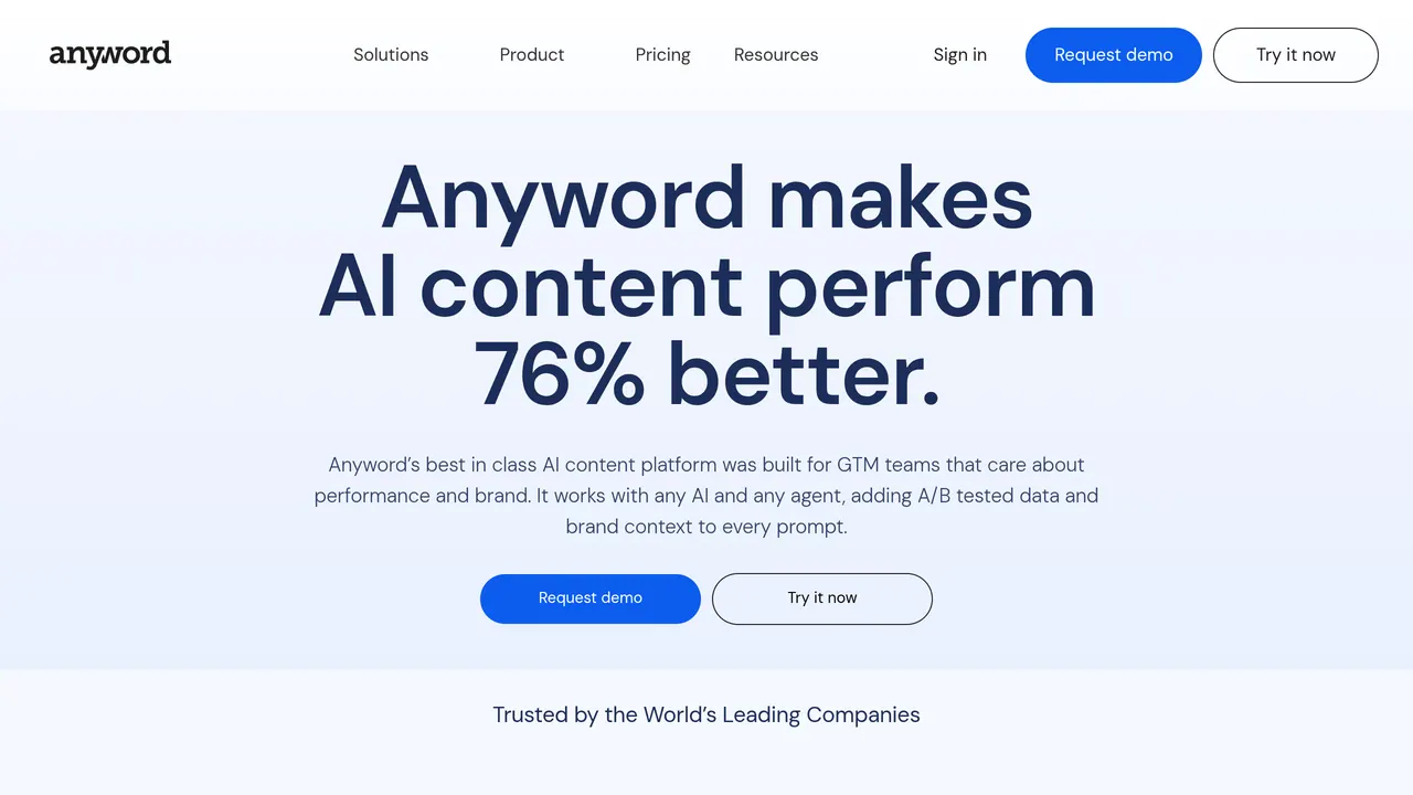 Anyword screenshot