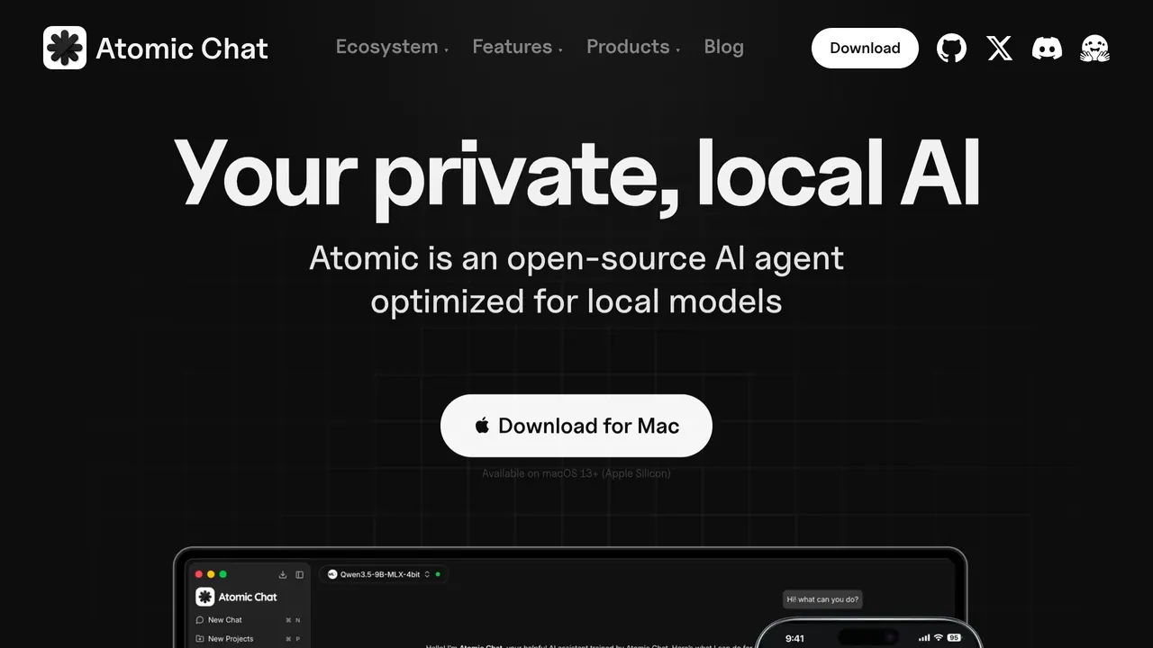 Atomic Chat screenshot