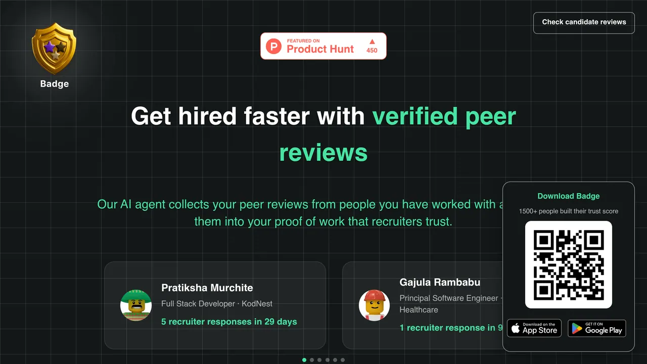 Screenshot of Badge