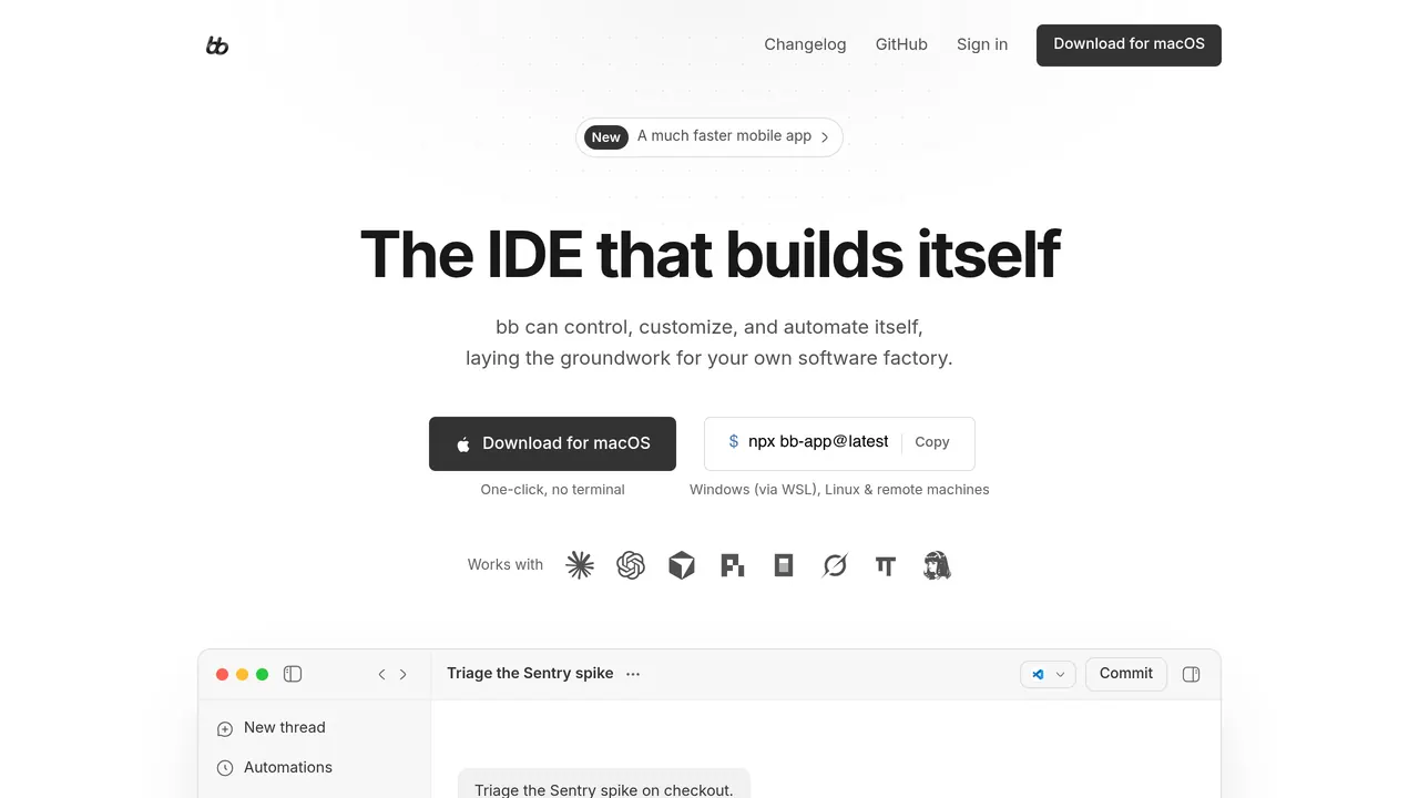 Screenshot of bb