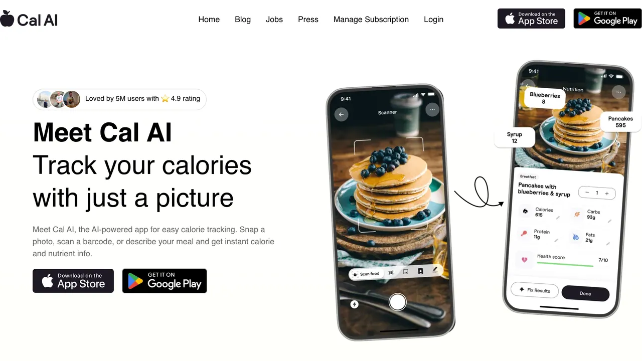 Screenshot of Cal AI