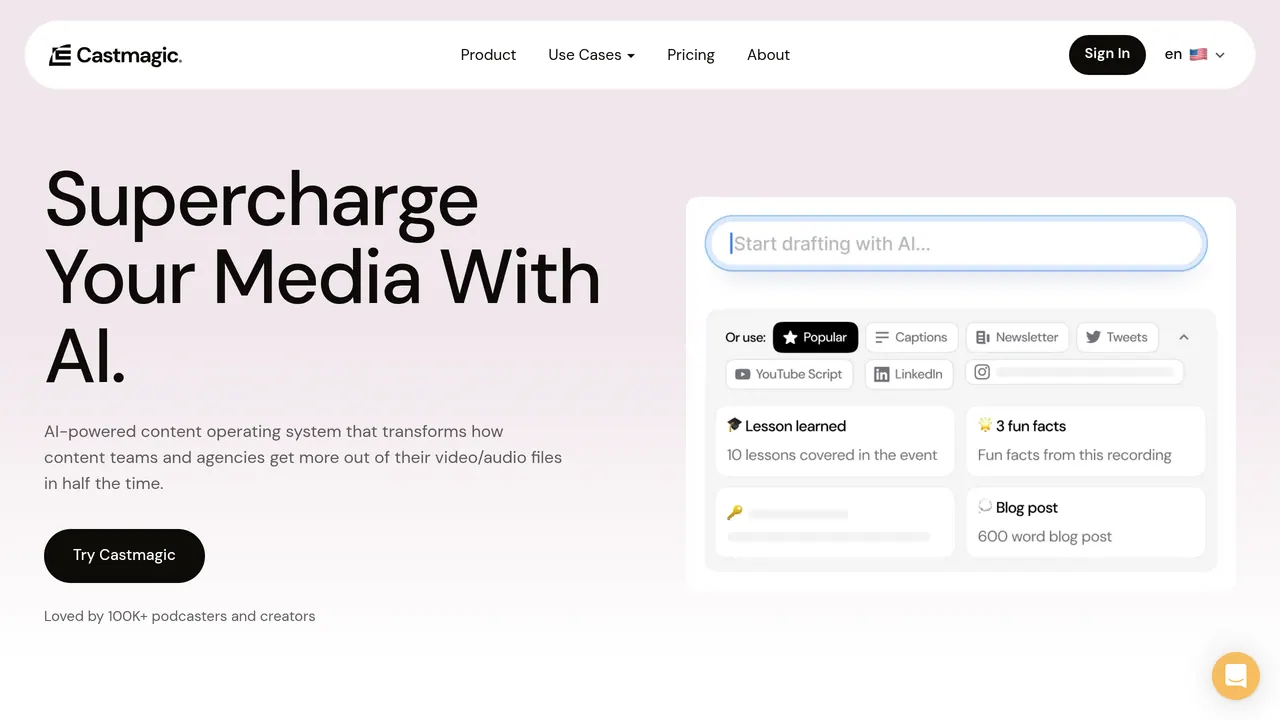 Screenshot of Castmagic