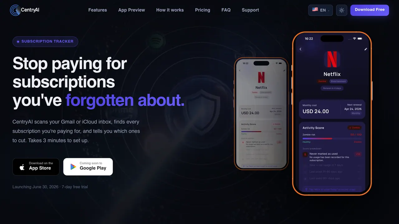Screenshot of CentryAI