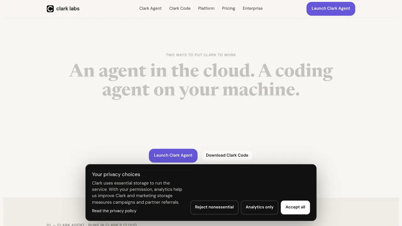 Screenshot of Clark