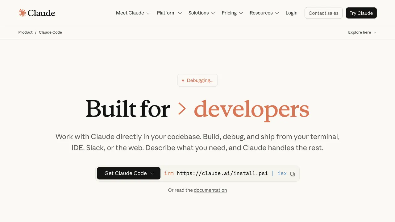 Screenshot of Claude Code