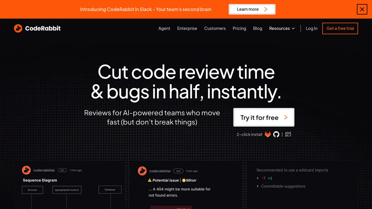 Screenshot of CodeRabbit