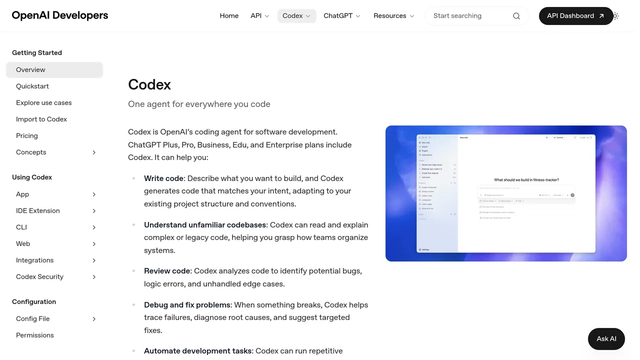 Codex screenshot