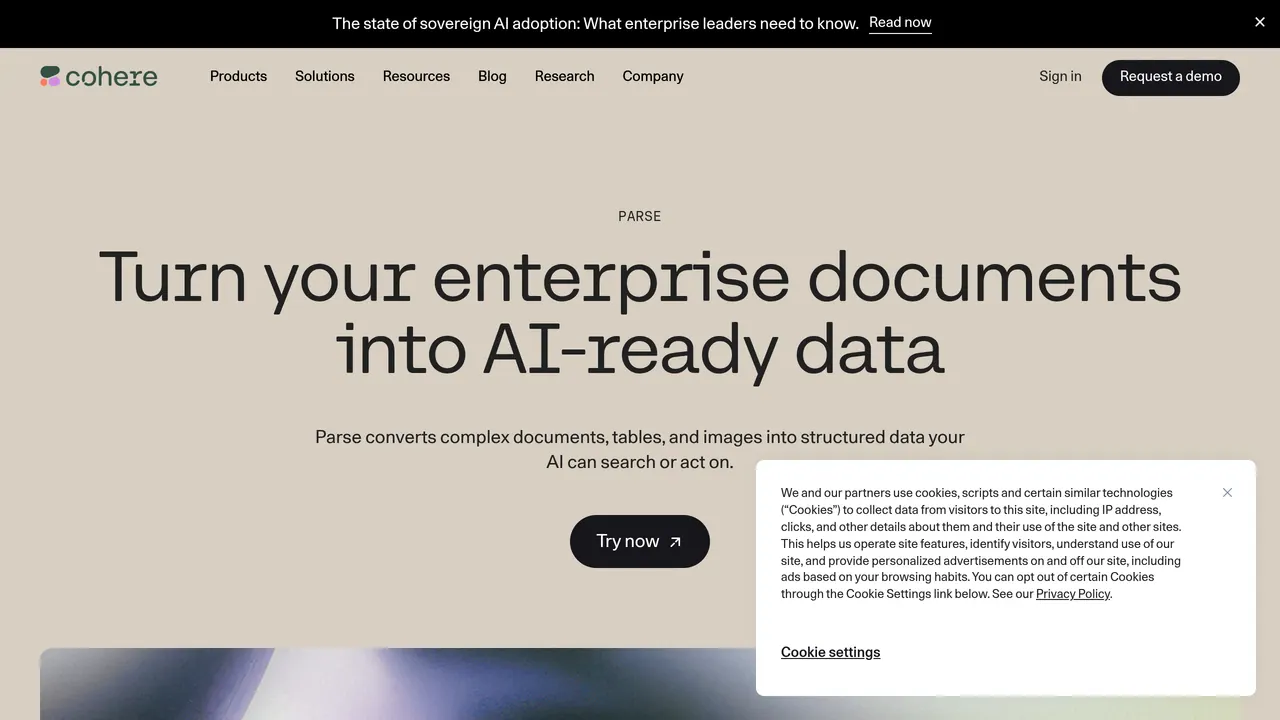 Screenshot of Cohere Parse 5