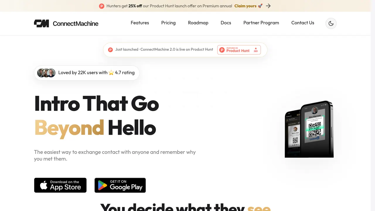 Screenshot of ConnectMachine 2.0