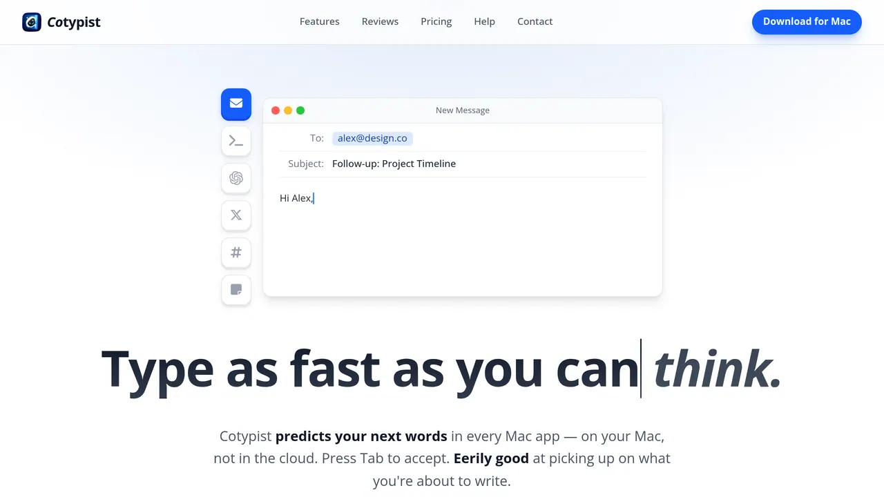 Screenshot of Cotypist