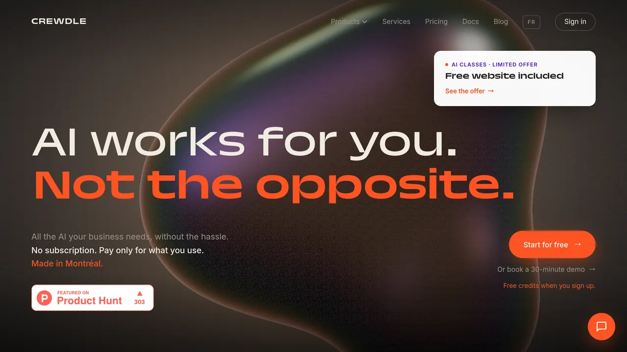 Screenshot of Crewdle AI
