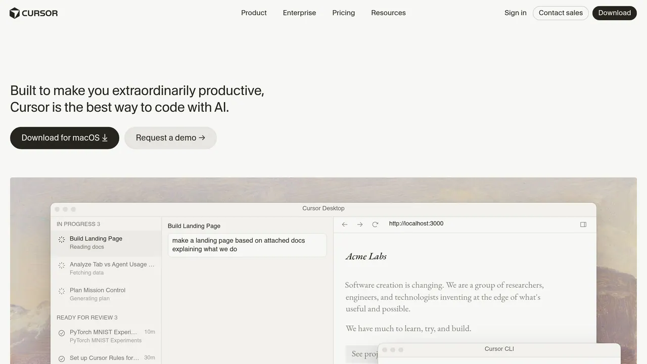 Screenshot of Cursor