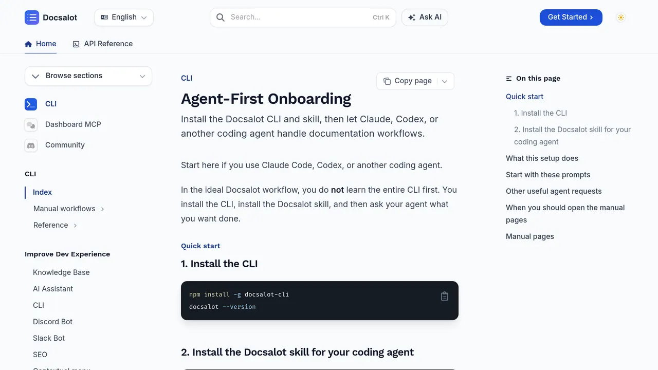 Screenshot of DocsAlot CLI