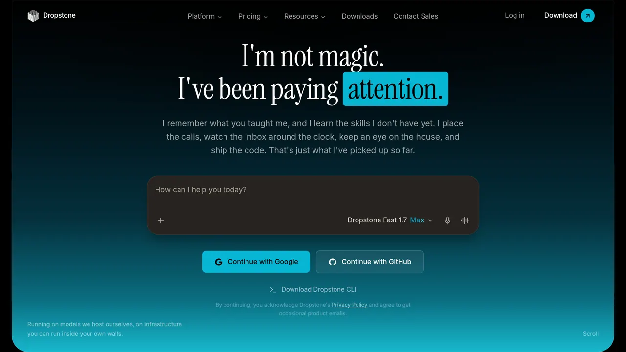 Screenshot of Dropstone
