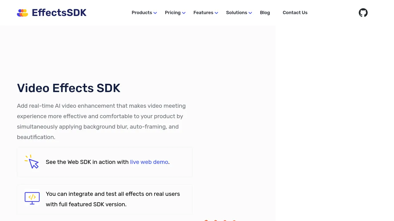 Screenshot of Effects SDK