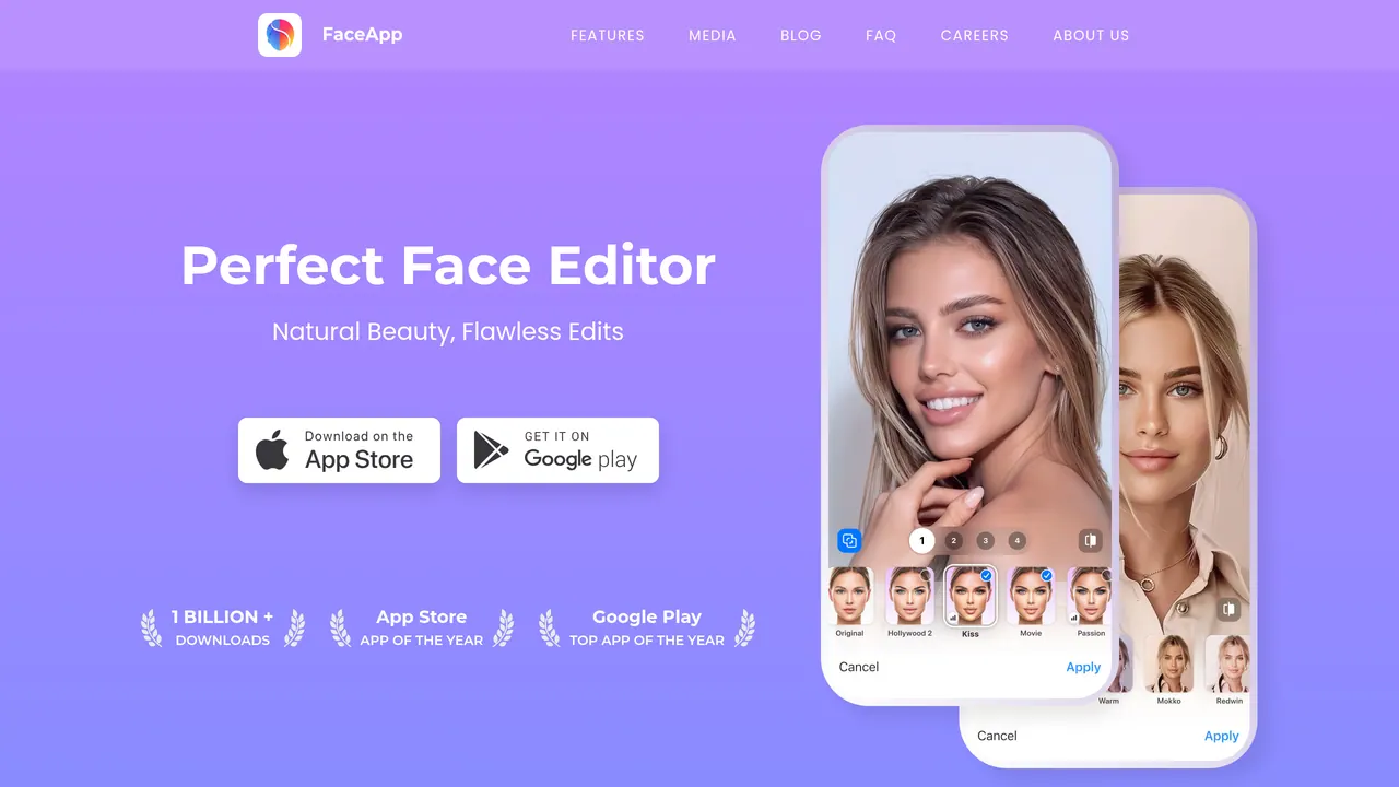 FaceApp screenshot