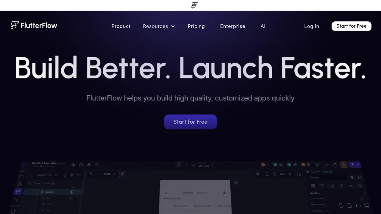 Screenshot of FlutterFlow
