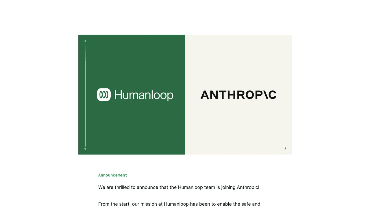 Screenshot of Humanloop