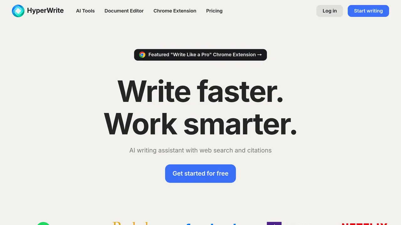 HyperWrite screenshot