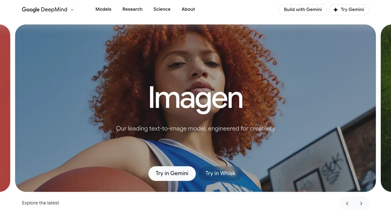 Screenshot of Imagen