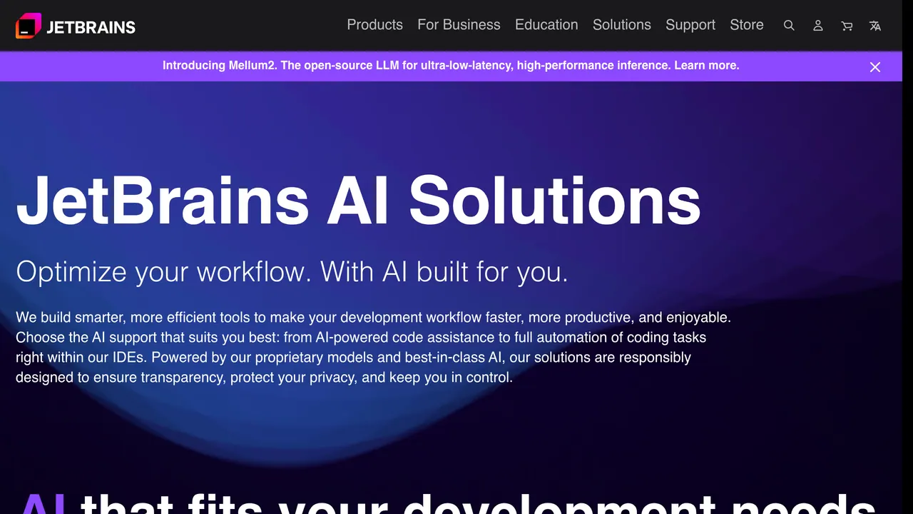 Screenshot of JetBrains AI Assistant