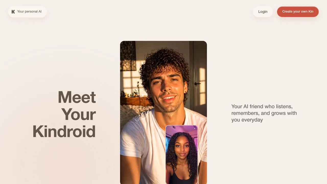 Screenshot of Kindroid