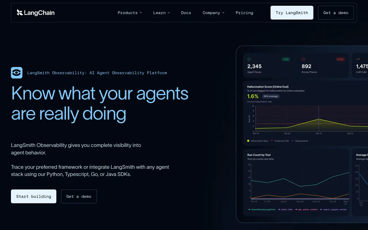 LangSmith screenshot