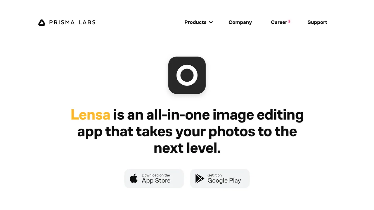 Screenshot of Lensa
