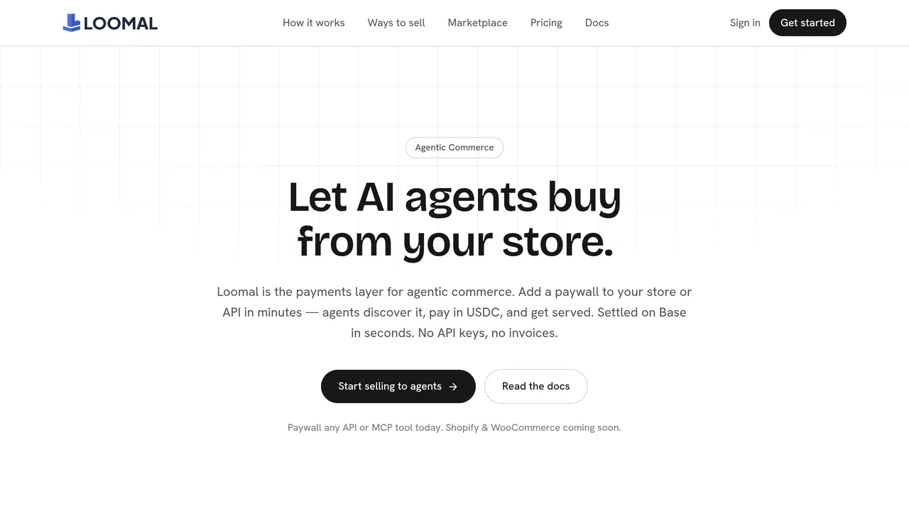 Screenshot of Loomal
