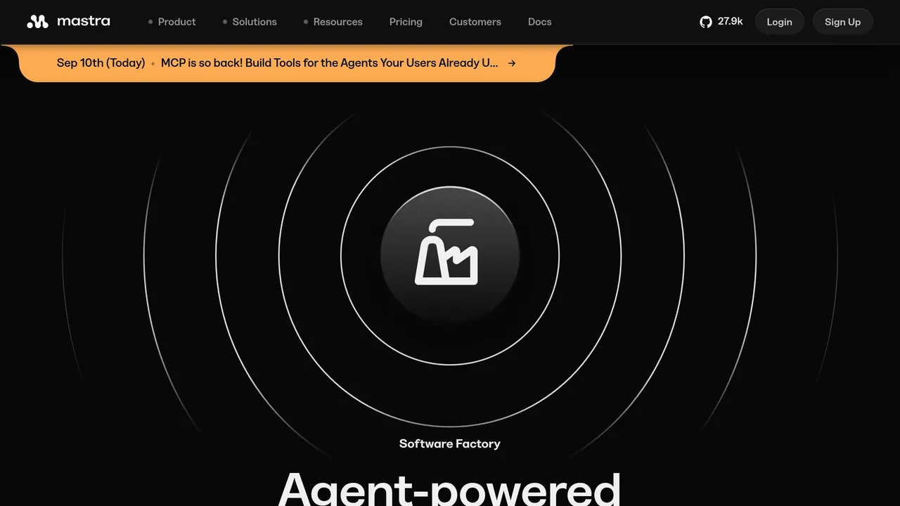 Screenshot of Mastra Factory
