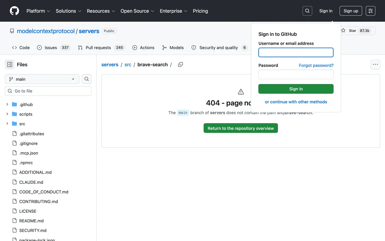 Brave Search MCP Server screenshot