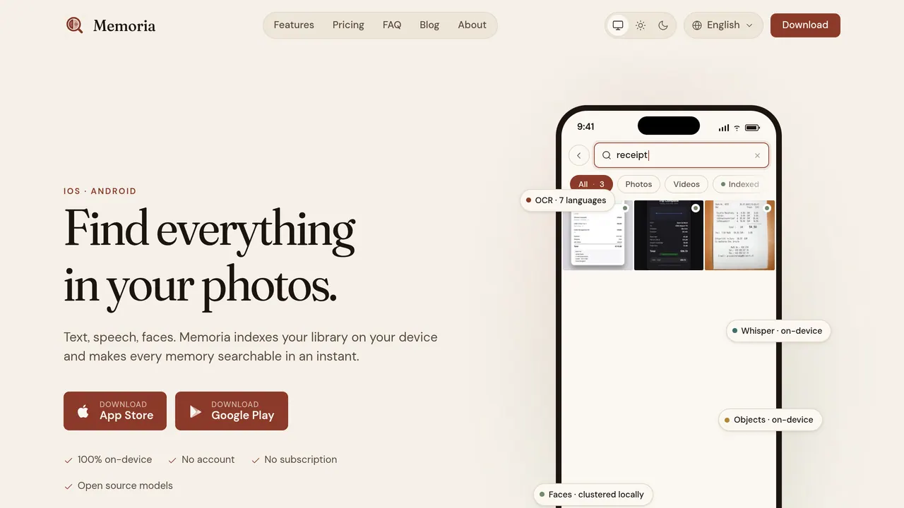 Screenshot of Memoria