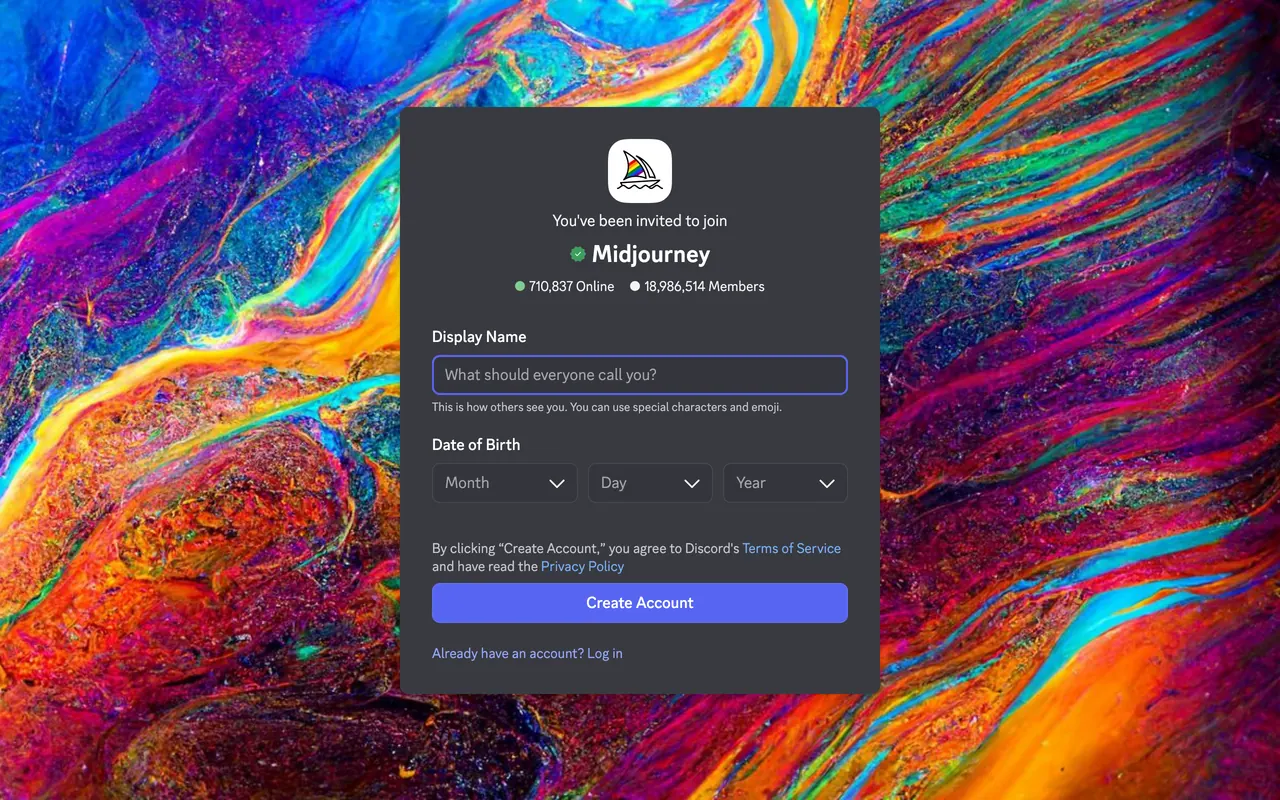 Screenshot of Midjourney Discord Bot