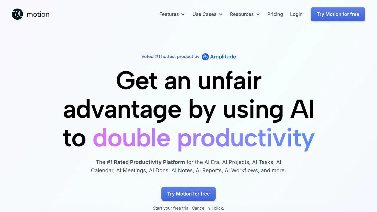 Screenshot of Motion