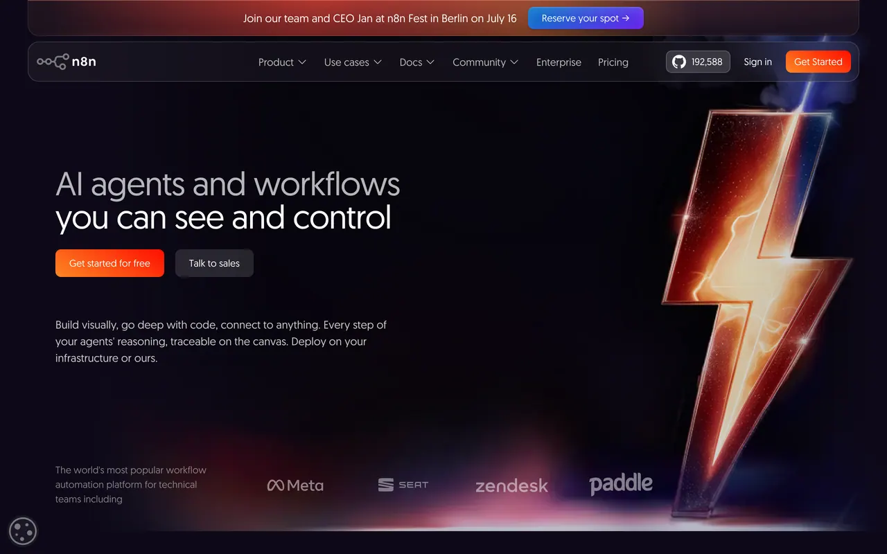 Screenshot of n8n