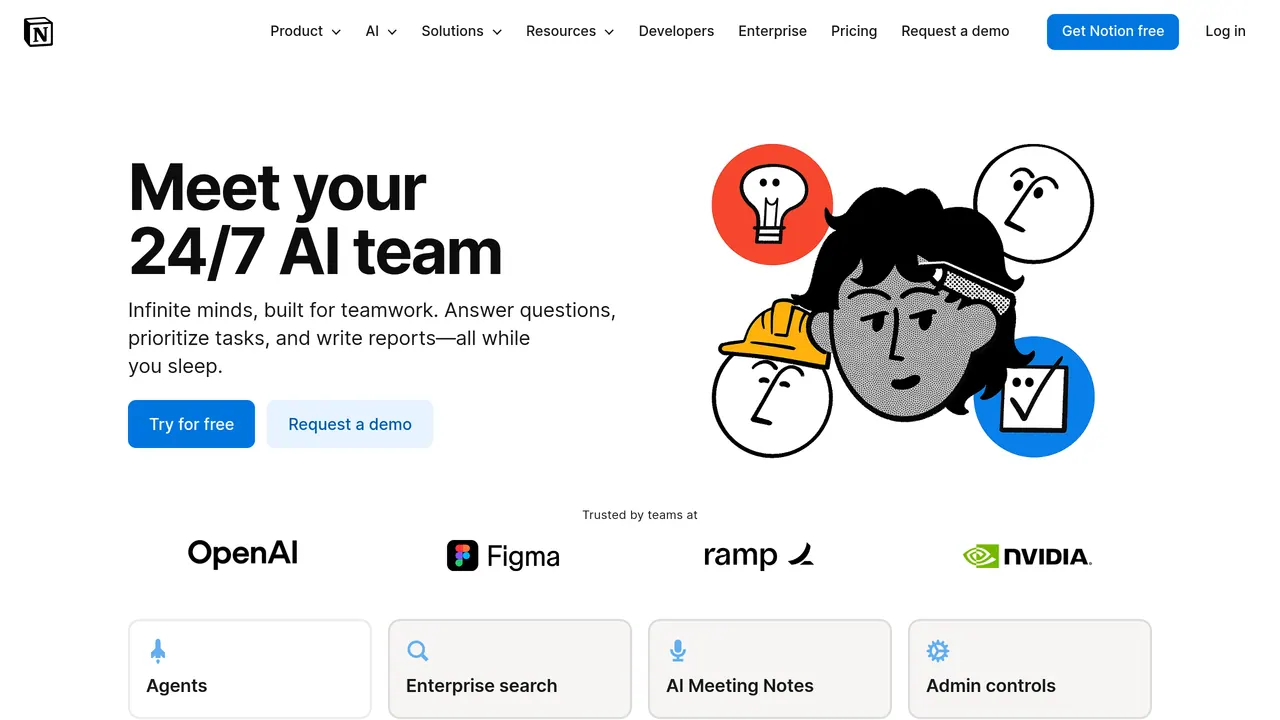 Screenshot of Notion AI