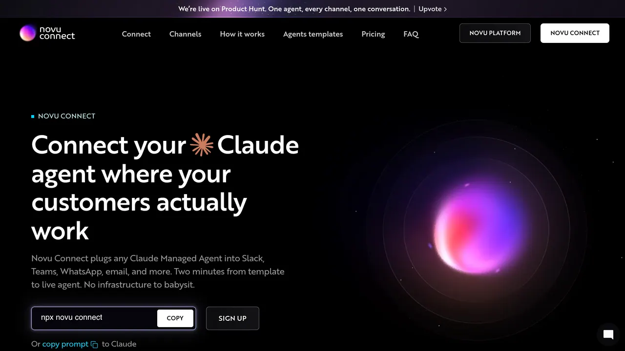 Screenshot of Novu Connect