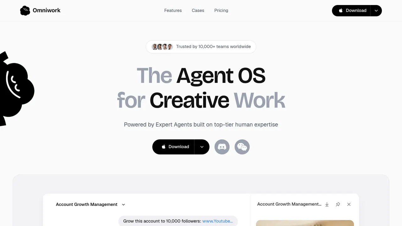 Screenshot of Omniwork