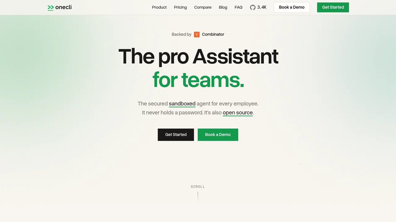 Screenshot of OneCLI