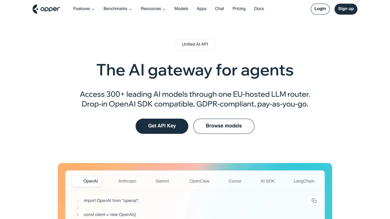 Screenshot of Opper AI