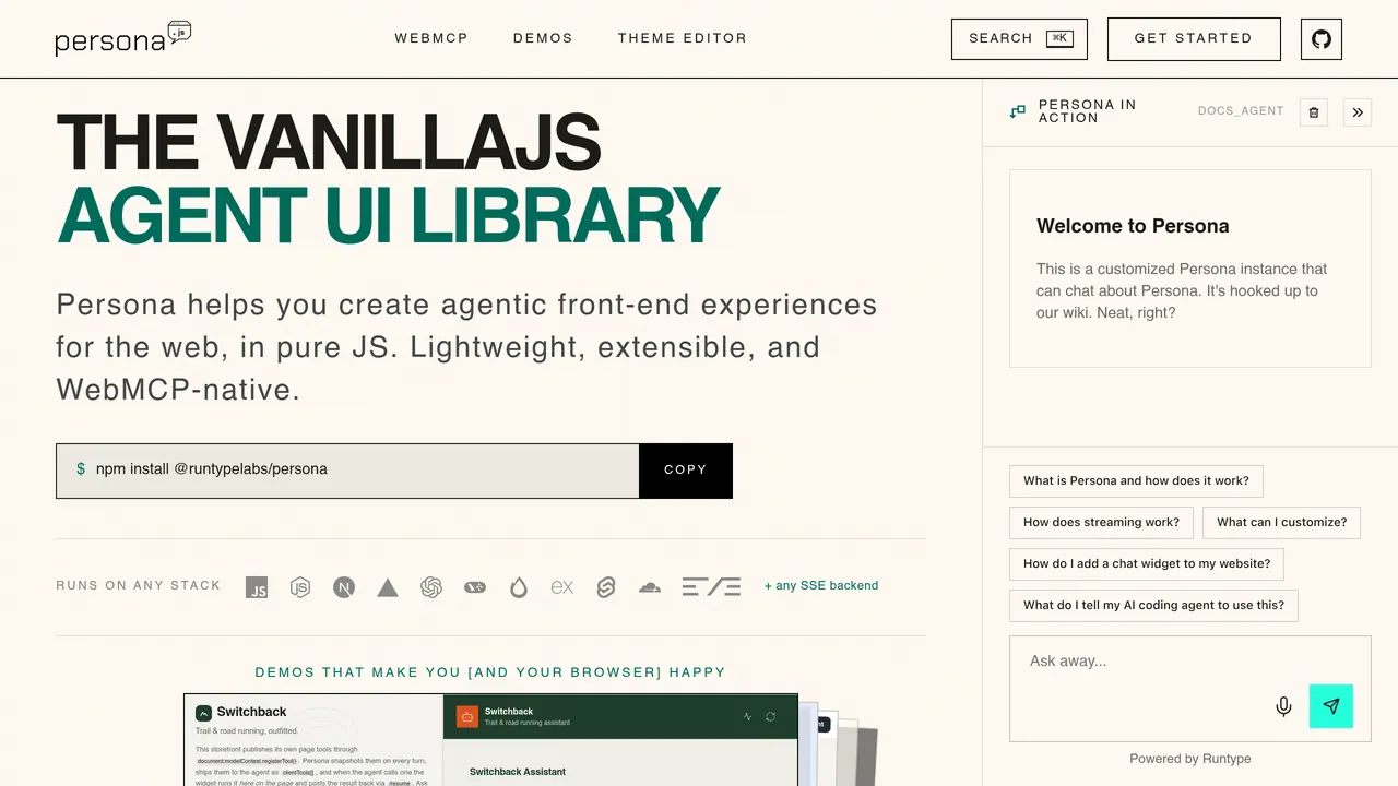 Persona.js screenshot