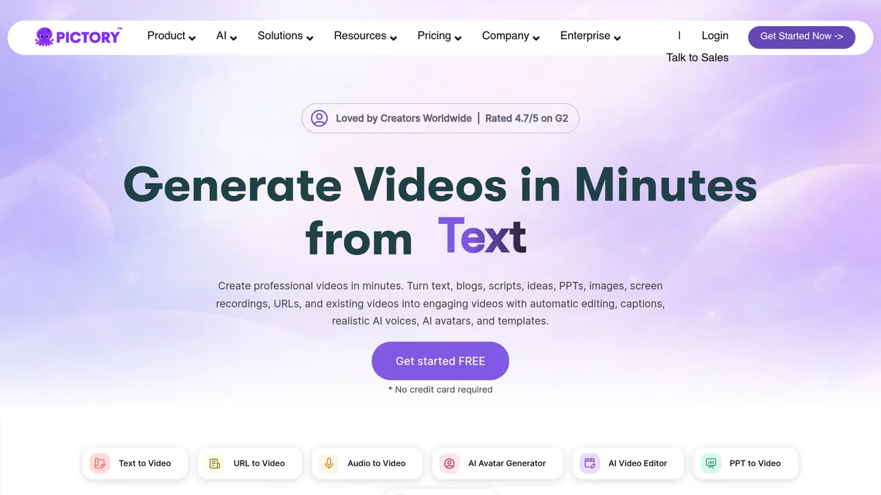 Pictory screenshot