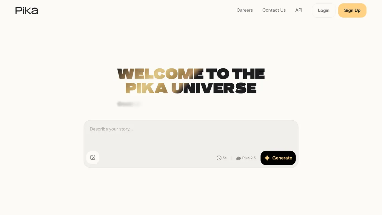 Screenshot of Pika