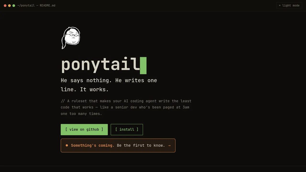 Screenshot of Ponytail