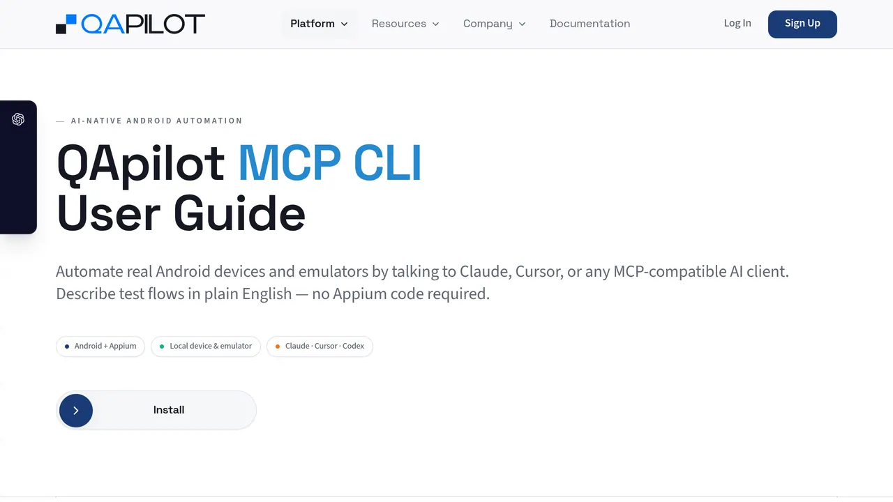 Screenshot of QApilot MCP for Android