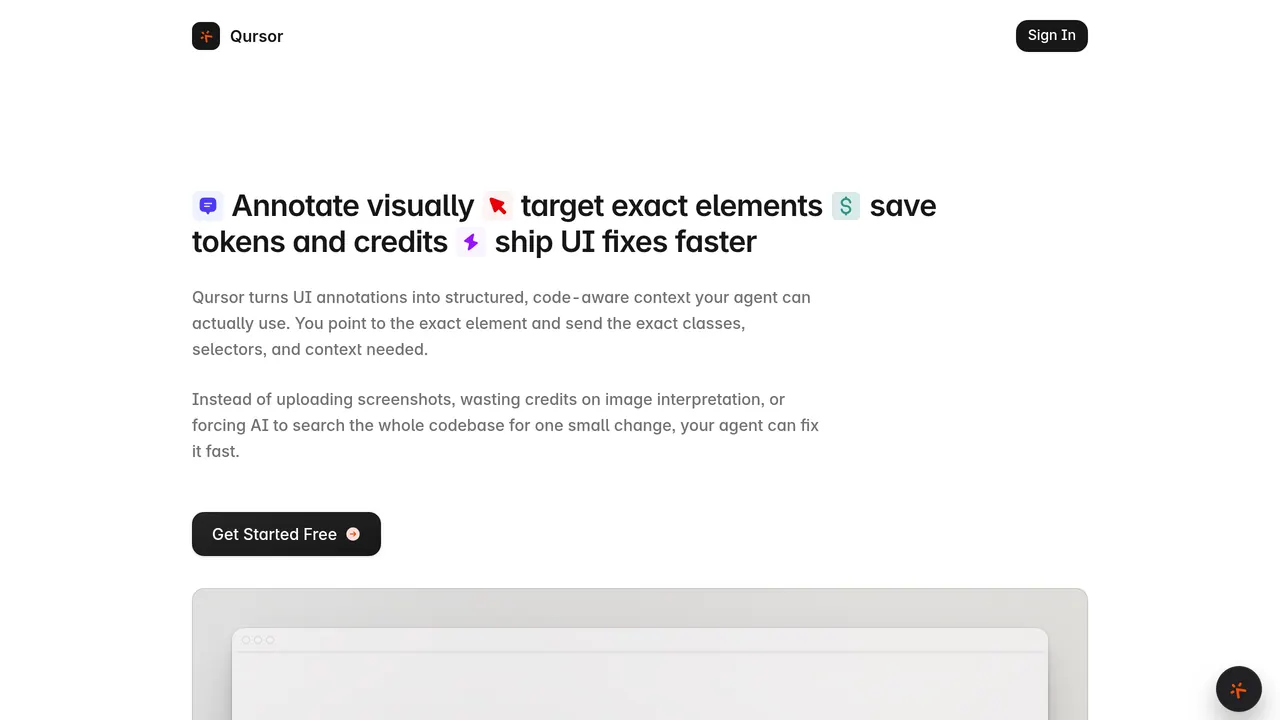 Screenshot of Qursor
